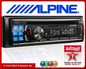 Alpine Autoradio CDE-123R mit CD/USB/iPhone/iPod