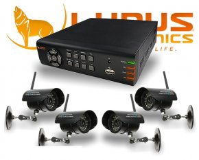 Videoüberwachung Komplett-Set mit 4 Funk-Kameras LE906