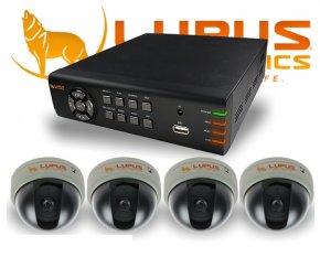 Videoüberwachung Komplett-Set mit 4 Dome-Kameras