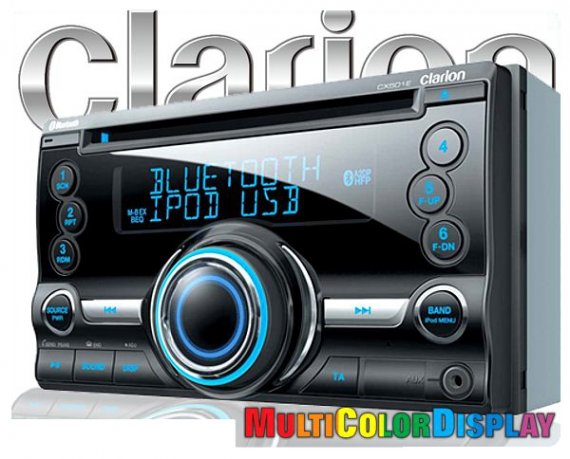 Clarion Autoradio CX501E Doppel-DIN inkl. Bluetooth Fsp.