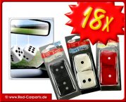 Lufterfrischer "Funky Dice" 18er Displaypackung