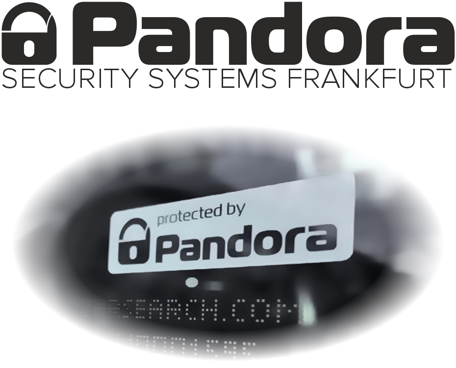 Aufkleber PROTECTED by PANDORA Alarmanlage Auto Wohnmobil Lkw zB für Pandora Alarmanlage