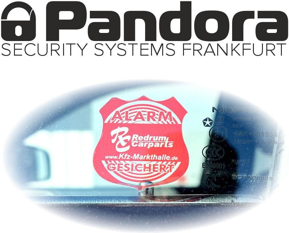 Aufkleber ALARM GESICHERT Alarmanlage Auto Wohnmobil Lkw zB für Pandora Alarmanlage