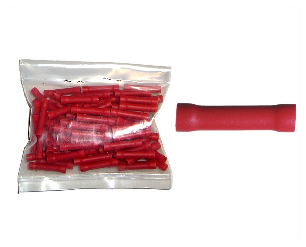 Quetschverbinder Stoßverbinder rot 0,5-1,5 mm² 100 Stück