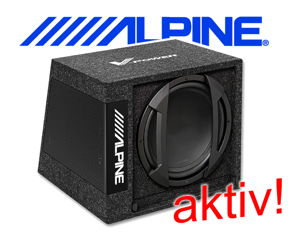 Alpine Subwoofer aktiv Bassbox SWD-355