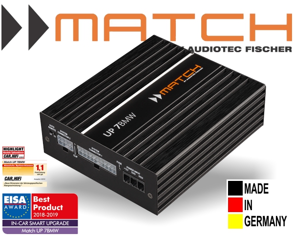 Match 8-Kanal Plug&Play BMW Verstärker mit integriertem DSP UP 8 BMW
