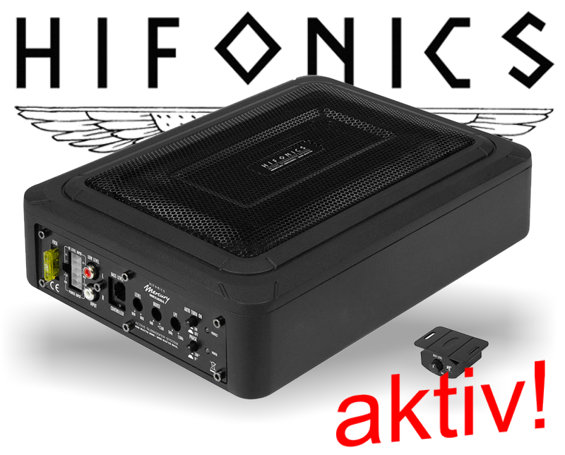 Hifonics Aktiv Auto Subwoofer Untersitz MRX168A 200W