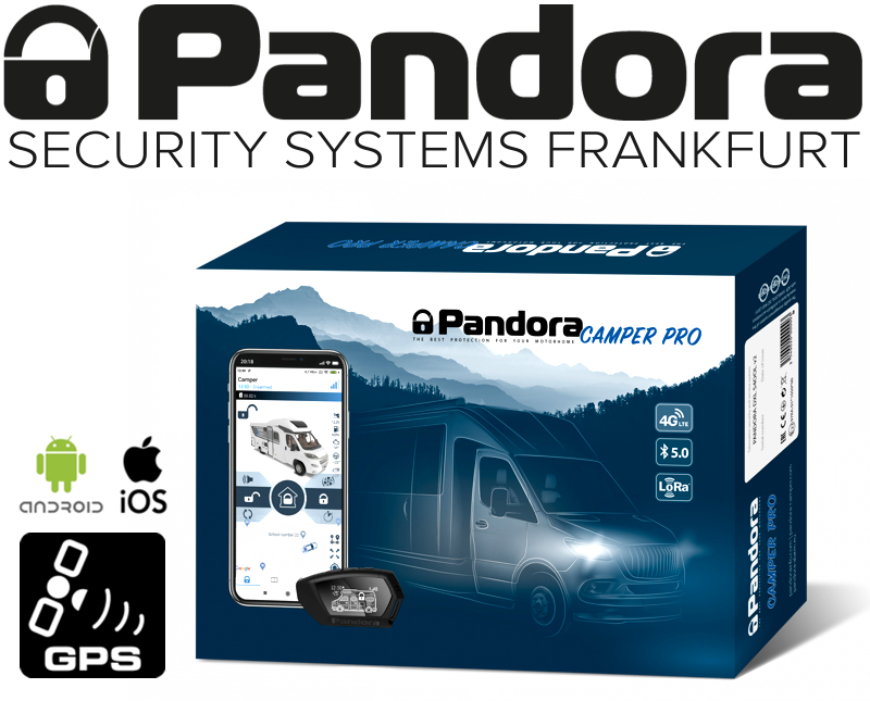 Pandora Alarmanlage Wohnmobil Camper Pro V2 Reisemobil Alarm mit Live-Ortung Handyalarm App Bluetooth