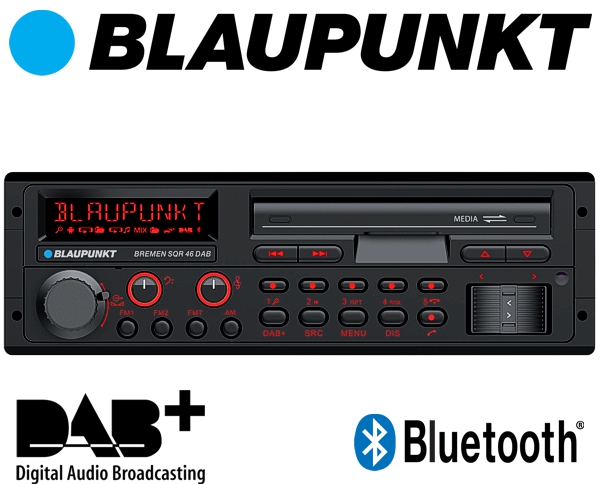 Blaupunkt Retro Youngtimer Autoradio Bremen SQR 46 DAB mit USB Bluetooth DAB+