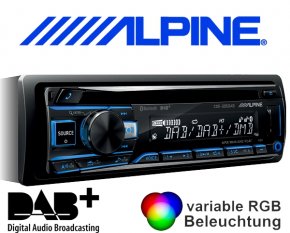 Alpine DAB+ CD Autoradio CDE-205DAB mit USB/iPhone/iPod-Anschluss Bluetooth