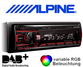 Alpine DAB+ Autoradio UTE-204DAB mit USB/iPhone/iPod-Anschluss Bluetooth