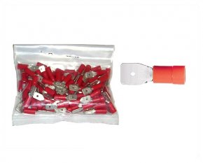 Kabelschuhe Flachstecker 6,3mm rot 0,5-1,5 mm² 100 Stück