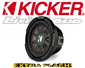 Kicker Subwoofer flach CompRT CWRT674-48 2x 4ohm 300W 16,5cm