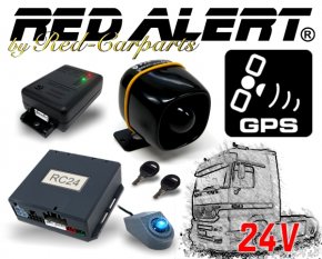 Red-Alert CAN-Bus LKW Alarmanlage RC24GPS inkl. Erschütterungssensor Akkusirene GPS Ortung 24V