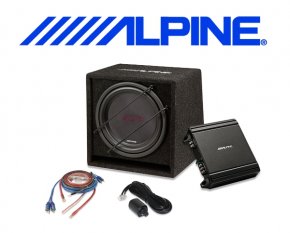 Alpine Car Hifi Set Verstärker Subwoofer Kabel SBG-30KIT 250W