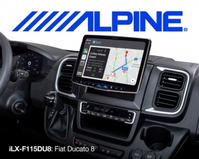 Alpine Premium Autoradio Navigation iLX-F115DU8 Fiat Ducato 8 schwenkbarer Monitor