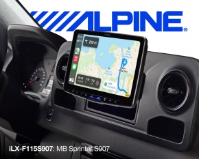 Alpine Premium Autoradio Navigation iLX-F115S907 für Mercedes 907 Sprinter