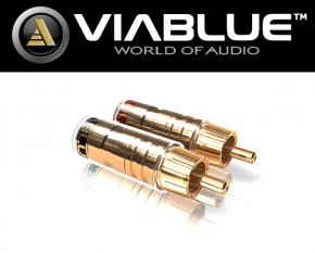 ViaBlue PREMIUM Cinch Stecker 2 Paar 4 Stück gold TS Cinchstecker