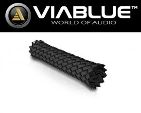 ViaBlue Geflechtschlauch Cable Sleeve Black Medium Meterware