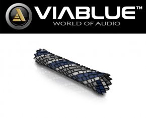 ViaBlue Geflechtschlauch Cable Sleeve Blue Small Meterware