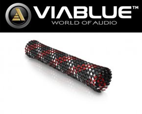 ViaBlue Geflechtschlauch Cable Sleeve Red Big Meterware