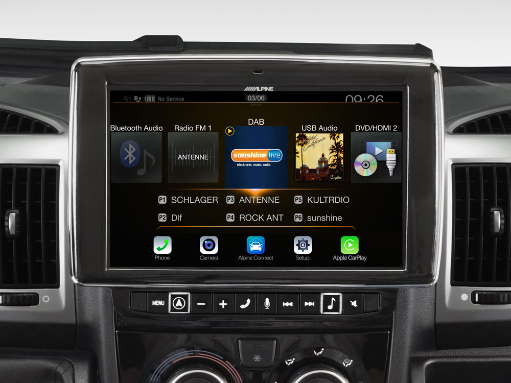 Alpine Premium i902DDU Fiat Ducato Citroën Jumper Peugeot