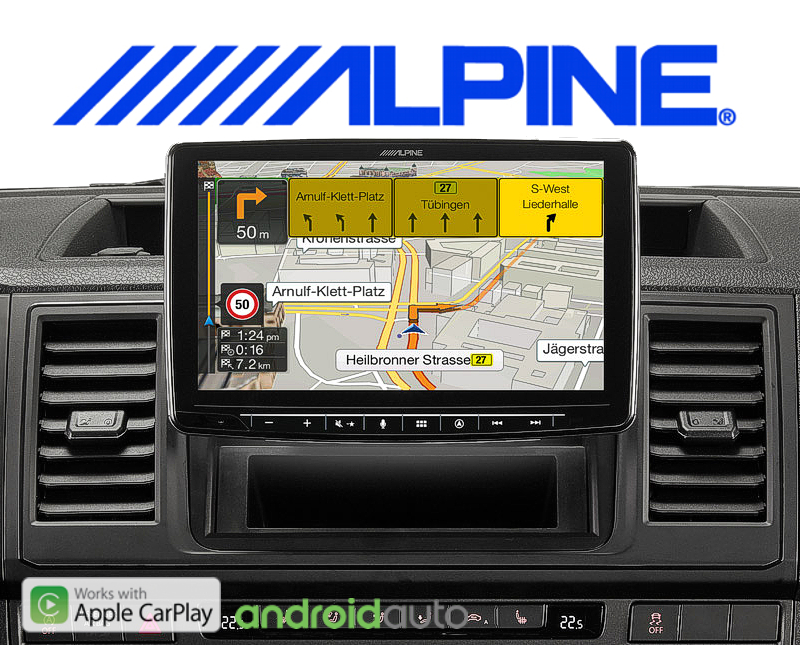 Alpine - INE-F904T6 Système de navigation intégré à l'écran 9 pour  Volkswagen T6 avec compatibilité Apple CarPlay et Android Auto, radio  numérique DAB+ et bien plus encore.