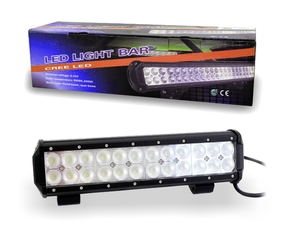 LED Lightbar Arbeitslicht Flutlicht 6480lm 6500K 72W