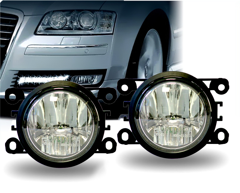 Toyota LED Nebelscheinwerfer Tagfahrlicht rund 70mm Xenon weiß+RL+E+TÜV 