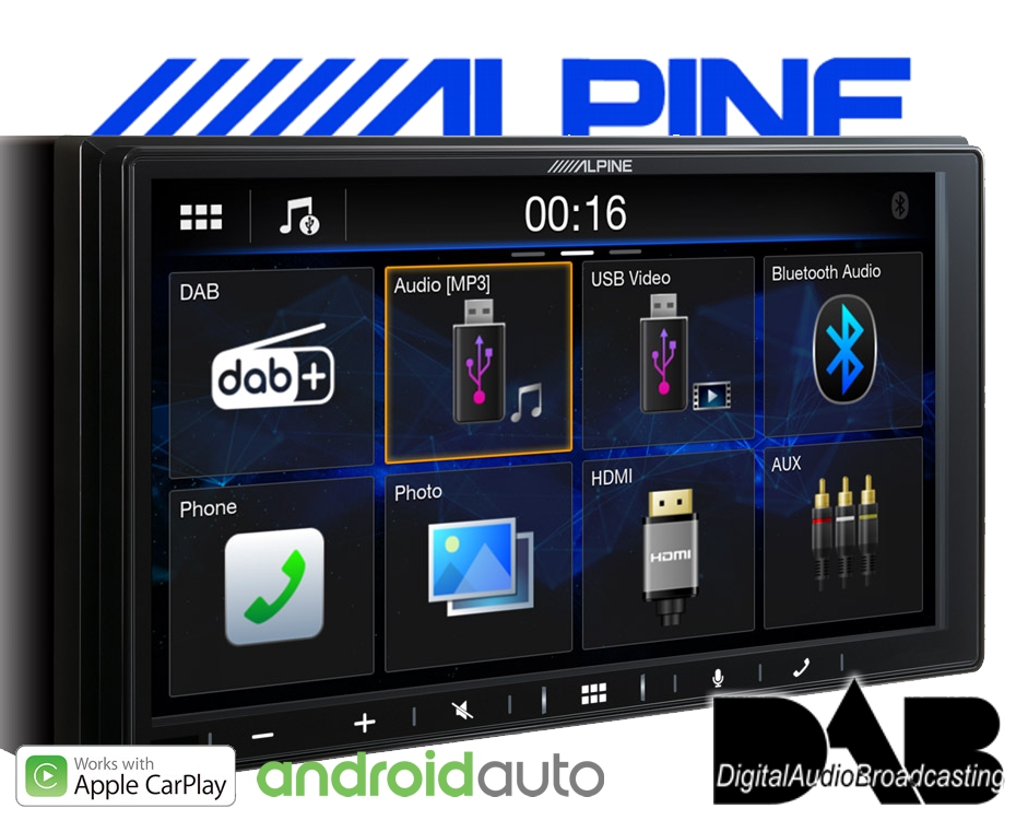 Alpine Autoradio iLX-W690D Carplay Android Bluetooth DAB