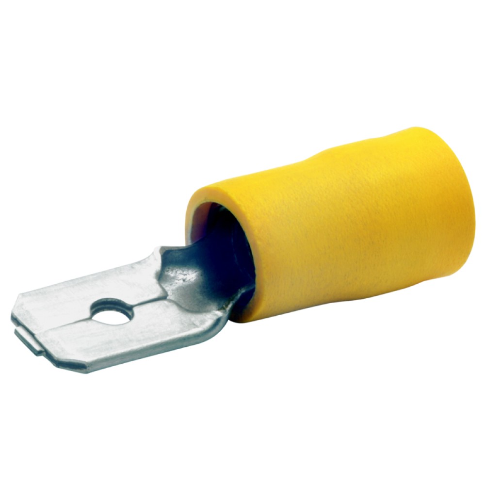 Kabelschuhe Flachstecker 6,3mm gelb 4,0-6,0 mm² 100 Stück