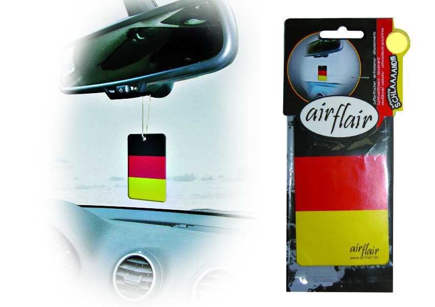 GLÜCKSBLATT Auto Lufterfrischer Air Freshener Duftbaum Flagge