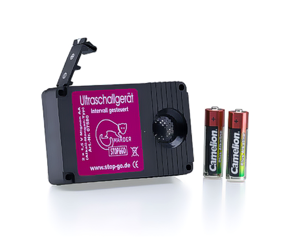 Stop & Go Marderabwehr Ultraschall 12V Auto Marderschutz Gerät