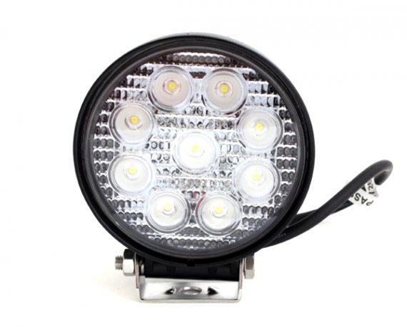 LED Strahler rund Arbeitslicht Flutlicht 2500lm 6500K 27W