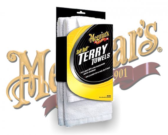 Meguiars Terry Towels 2er-Pack Baumwolltücher ultraweich X-2050