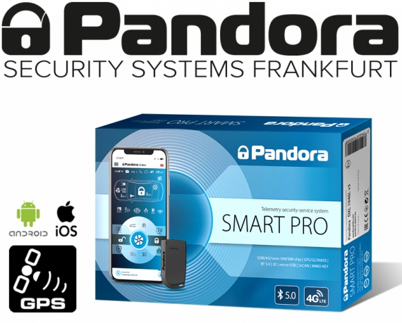 Pandora Autoalarmanlage Smart Pro V3 mit Live-Ortung Handyalarm App Bluetooth 5.0 LTE 4G