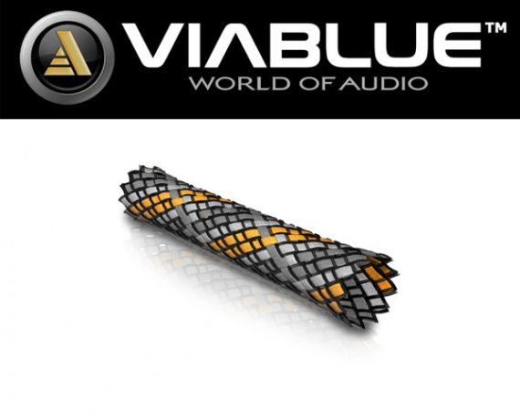 ViaBlue Geflechtschlauch Cable Sleeve Orange Small Meterware