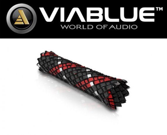 ViaBlue Geflechtschlauch Cable Sleeve Red Medium Meterware