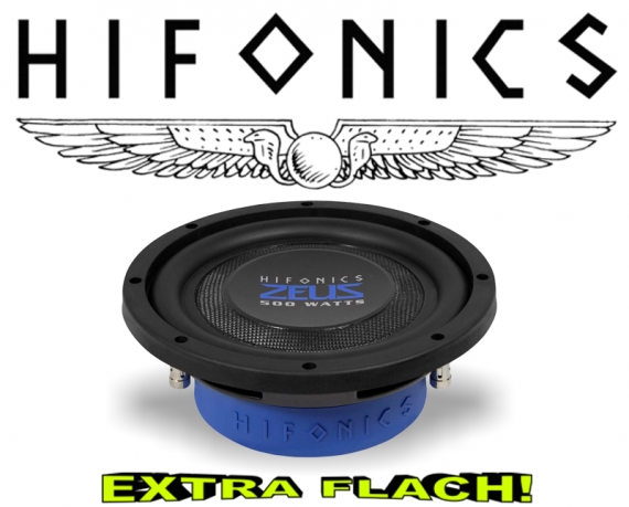 Hifonics Zeus Flach Subwoofer Bass Lautsprecher ZST8D2 2+2ohm