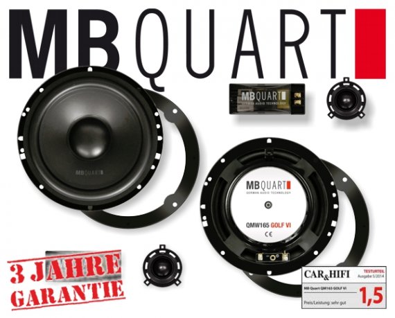 MB Quart Lautsprecher für VW QM-165 VW Golf 6 Scirocco 3 Polo 6R