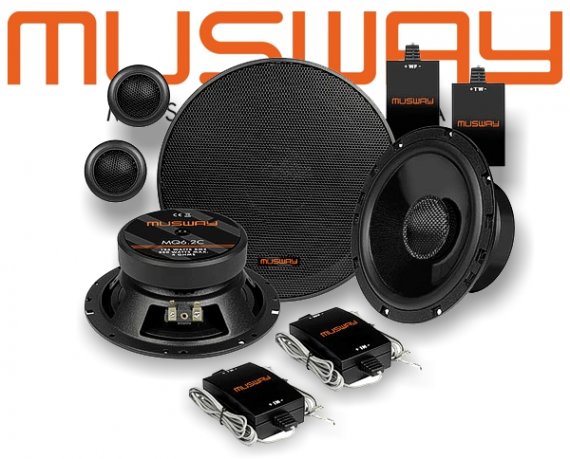 Musway MS6.2C Lautsprechersystem – 16,5 Cm 2-Wege Komponenten, 100 Watt RMS, Mit Bambus-Membran & Neodym-Hochtöner