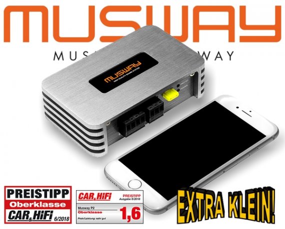 Musway Micro Verstärker Endstufe P2 2x 210W 1x 420W