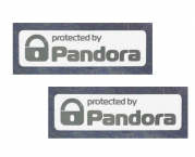 Aufkleber PROTECTED by PANDORA Alarmanlage Auto Wohnmobil Lkw zB für Pandora Alarmanlage