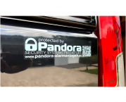 Aufkleber XL PROTECTED by PANDORA Alarmanlage Auto Wohnmobil Lkw zB für Pandora Alarmanlage 27cm