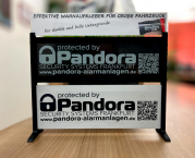 Aufkleber XL PROTECTED by PANDORA Alarmanlage Auto Wohnmobil Lkw zB für Pandora Alarmanlage 27cm