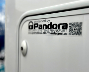 Aufkleber XL PROTECTED by PANDORA Alarmanlage Auto Wohnmobil Lkw zB für Pandora Alarmanlage 27cm