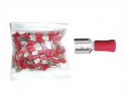 Kabelschuhe Flachsteckhülsen 6,3mm rot 0,5-1,5 mm² 100 Stück