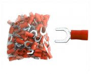 Kabelschuhe Gabel M6 rot 0,5-1,5 mm² 100 Stück