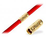 Kabelverbinder bis 25 mm² mit Schraubverbindung, vergoldet