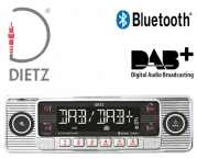 Retro Autoradio DAB+ USB Bluetooth für Oldtimer Farbe chrom